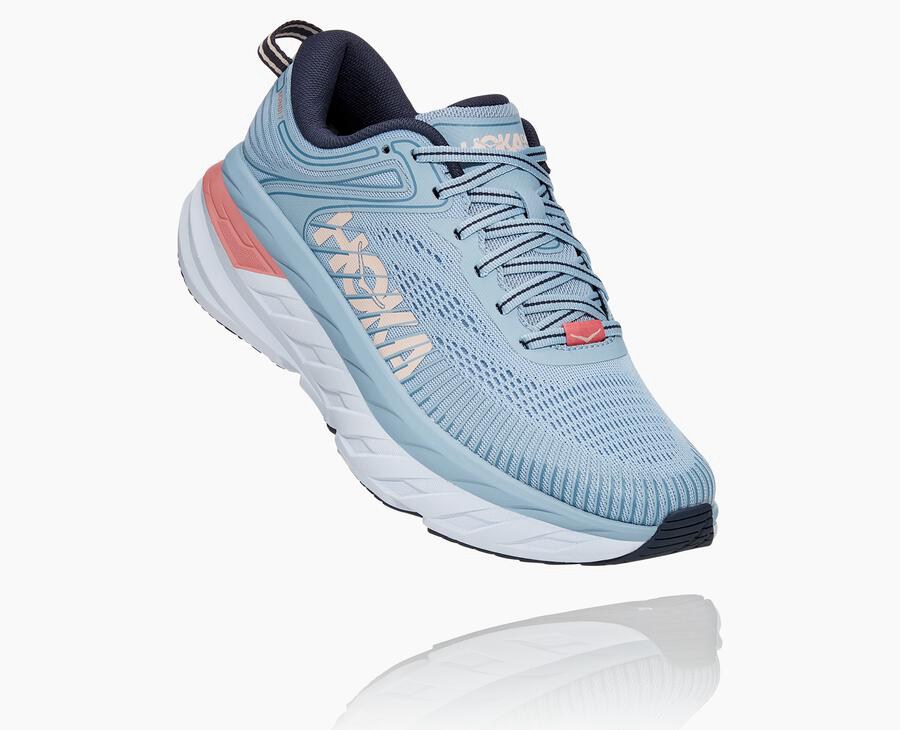 Tenis Hoka One One Mujer Azules - Bondi 7 - OGKV07281